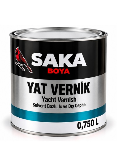Saka Boya Yat Vernik 750 Ml Ahşap Yüzeyler İçin Koruyucu Vernik