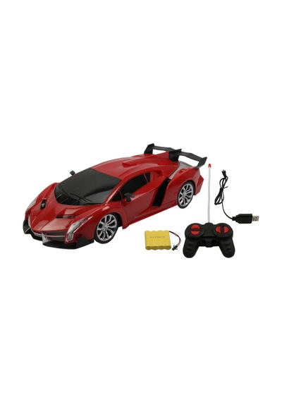 Uzaktan Kumandalı Şarjlı Araba 24 Cm Işıklı Ferrari & Lamborghini Model Full Fonksiyonlu Oyuncak Kırmızı Lamborghini