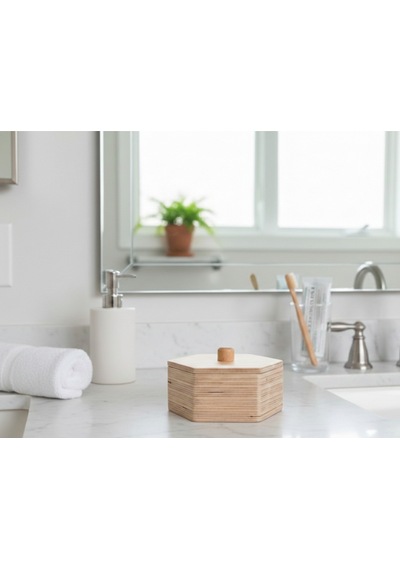 Minimalist Tasarım Sevenler İçin Minimalist Ahşap Altıgen Kutu El İşçiliği Takı Ve Aksesuar Kutusu