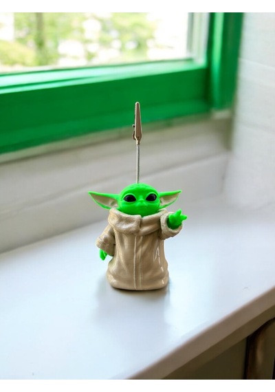 Yeşil Adam Yoda Fotoğraf Not Tutucu Ofis Masası Tutacak Hediyelik Tek Tutacak