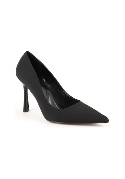 Libero L085.k1001 Klasik Sivri Burun Nubuk Kadın Stiletto Siyah