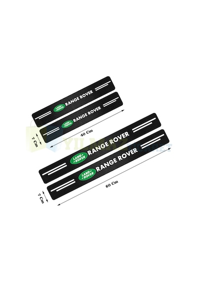 Range Rover Logo Karbon Kapı Eşiği Koruma Oto Sticker 4 Parça