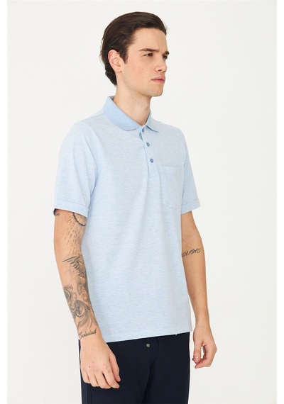Açık Mavi Polo Yaka T-shirt A.mavi
