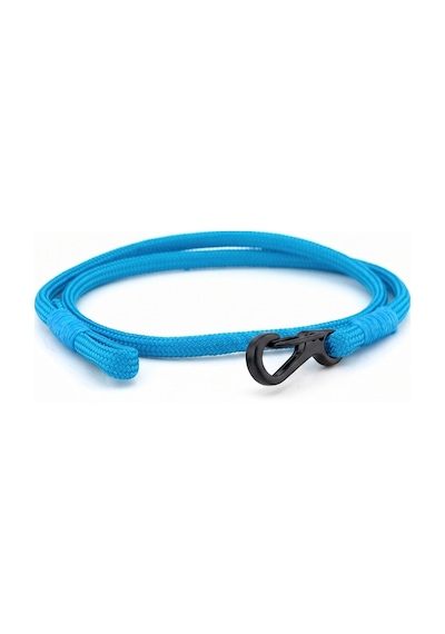 Mavi Paracord Metal Kanca Iki Sira Sarma Erkek Bileklik M011P Mavi