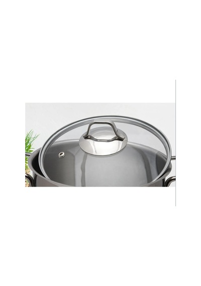 Gülsan Mega İnox 24cm Derin Tencere Cam Kapak Inox