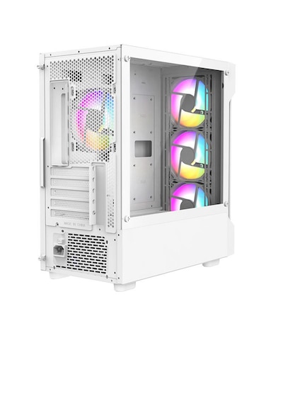 Fazeon F1 650w 80plus Bronze Mesh 4x120mm Rainbow Fanlı Matx Beyaz Bilgisayar Kasası