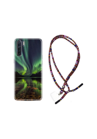 Oppo A91 Kılıf Rasta Boyun Askılı Kuzey Işıkları 1327