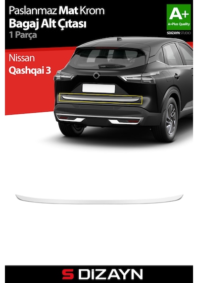 S-dizayn Nissan Qashqai Krom Bagaj Alt Çıtası 2021 Üzeri A+ Kalite Mat Krom
