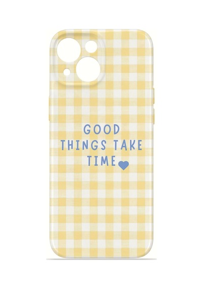 Apple iPhone Uyumlu 15 Vorian İnce Kamera Korumalı Mika Kılıf Good Things Gingham Good Things Gingham Mika