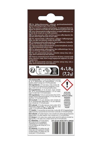 Perfect Clean Kahve Makinesi Temizleme Tableti Ayarlanabilir Dimi Yok