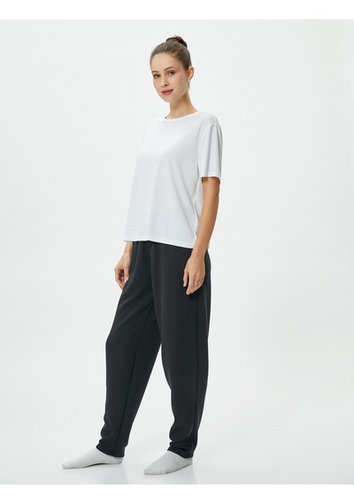 Koton Jogger Pijama Altı Beli Lastikli Lacivert 4wlk40078mk 4WLK40078MK714 Lacivert