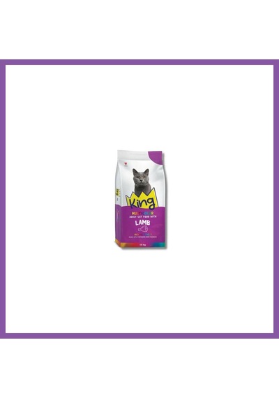 King Multicolor Renkli Taneli Kuzu Etli Yetişkin Kedi Maması 15 Kg Bzoshb