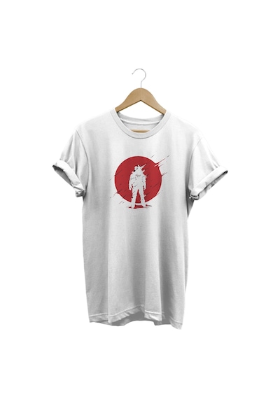 Güneş Baskılı Beyaz T-shirt Beyaz