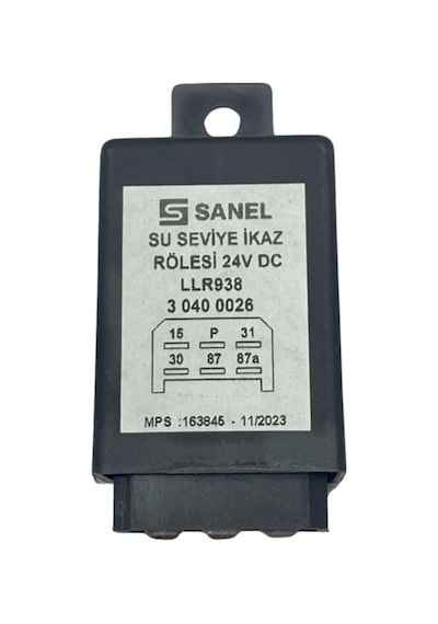 Sanel 24v Su Seviye İkaz Rölesi 6 Fiş 15-p-31-30-87-87a Jeneratör