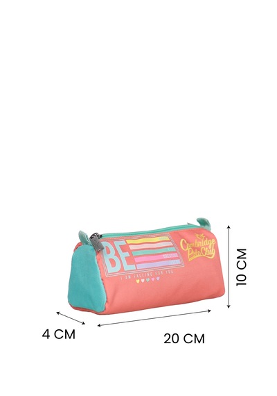 Pembe Be Happy Tek Bölmeli Unisex Kalemlik