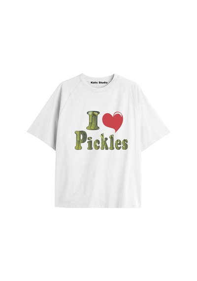 Kalic Studio Y2k Vintage Pickles Baskılı Beyaz T-shirt Kod 190 Beyaz-190 Kalic Studio Y2k Vintage Pickles Baskılı Beyaz T-shirt Kod 190 Beyaz-190