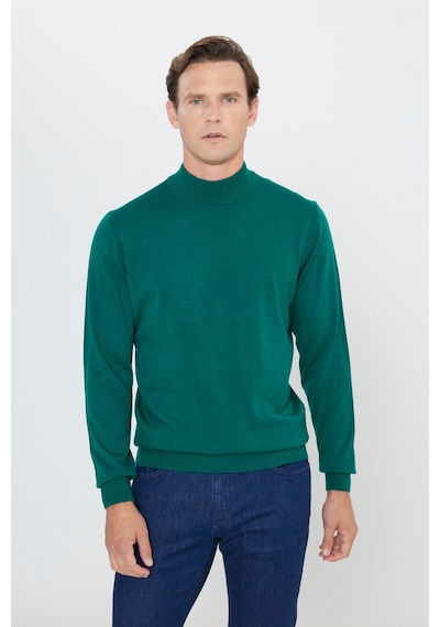 AC&Co / Altınyıldız Classics Erkek Koyu Yeşil Standart Fit Normal Kesim Yarım Balıkçı Yaka Triko 4A4923100005KYLS Koyu Yeşil AC&Co / Altınyıldız Classics Erkek Koyu Yeşil Standart Fit Normal Kesim Yarım Balıkçı Yaka Triko 4A4923100005KYLS Koyu Yeşil
