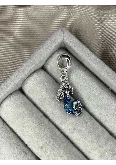 Litte Mermaid Ariel Sallantılı Charm Gümüş