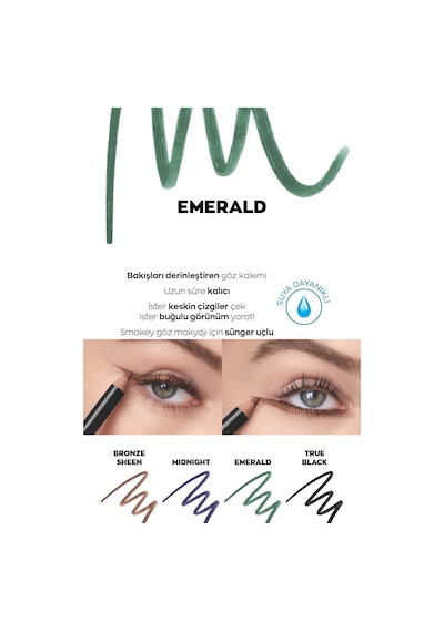 Avon Kohl Sünger Uçlu Suya Dayanıklı Göz Kalemi Emerald