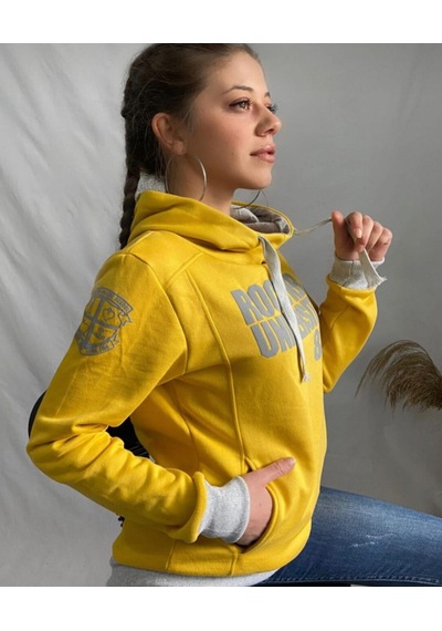 Kapüşonlu Unisex Sweat Sarı