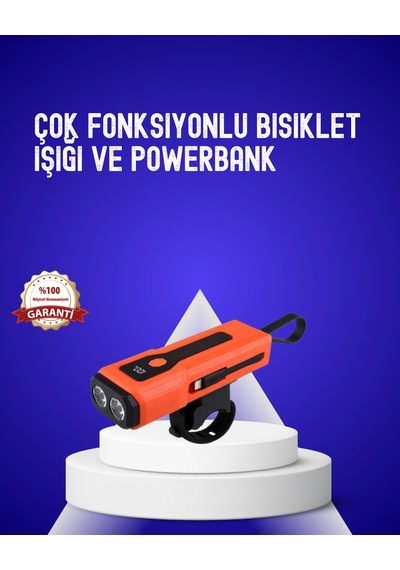 600 Lümen Şarjlı Bisiklet Farı Cob Yan Çakar Acil Durum Çok Renkli