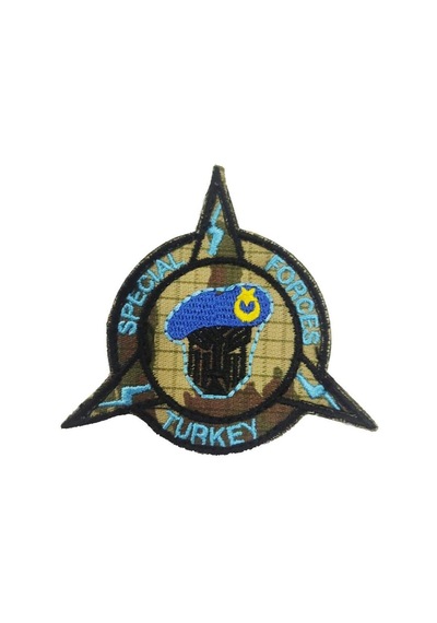 Floranova Özel Üretim Taktik Amblem Askeri Rozet Tekstil Arma Special Forces Nakış Çok Renkli