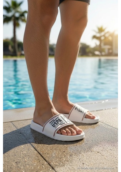 U.S. Polo Assn. U.s. Polo Assn. Roland Beyaz Erkek Terlik Beyaz