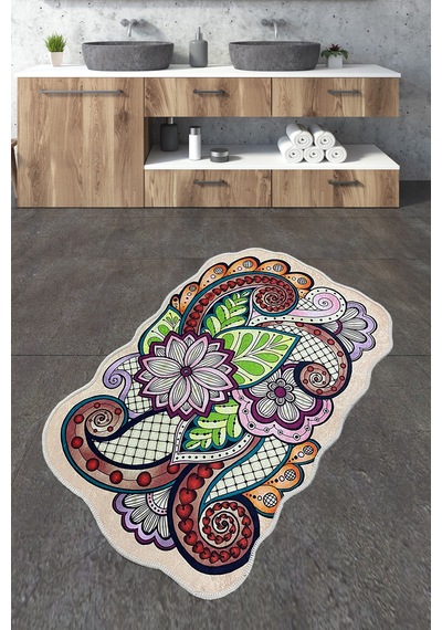 Forme Banyo Halısı Djt 70x120 cm Banyo Halısı Paspas Yıkanabilir Kaymaz