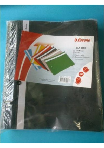 Plastik Telli Dosya Siyah 1 Pk .paket 50 Li Esselte
