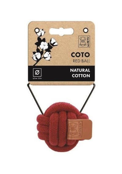 M-Pets Coto Siyah Örgü Halat Top Köpek Oyuncağı 9.5 CM