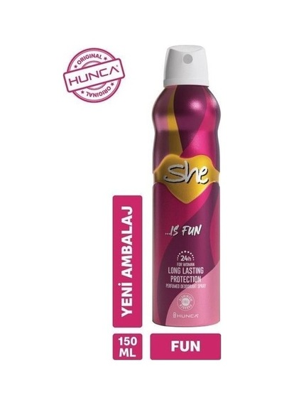She Fun Kadın Deodorant Sprey 150 Ml Eğlenceli Koku İle 24 Saat Koruma Sunar