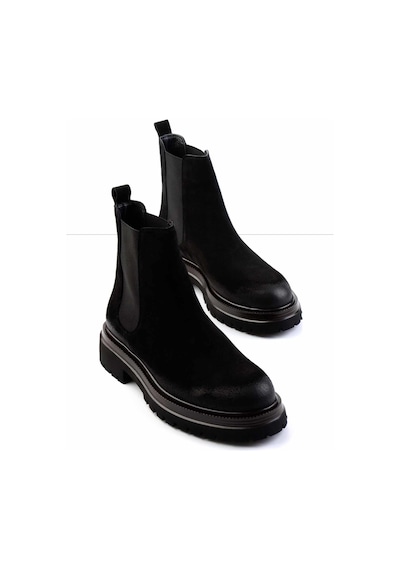 Bambi Siyah Leather Erkek Bot & Bootie E02304930102 Siyah