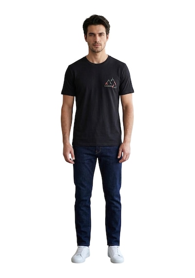 Cazador 44330 Siyah Erkek Bisiklet Yaka Tshirt