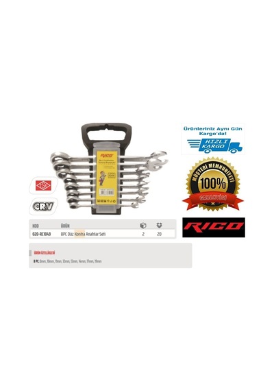 Rico 020-Rc1049 Düz Kontra Klasik Anahtar 8 Parça
