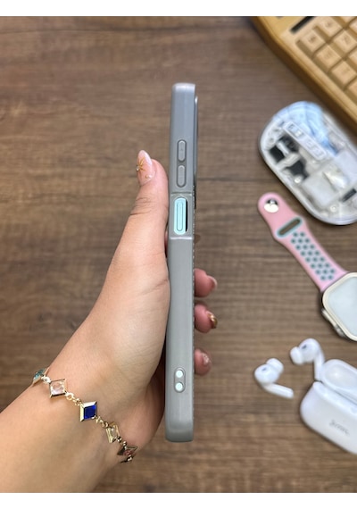 Samsung Galaxy Note 20 Ultra Uyumlu Premium Deri Dokulu Darbelere Dayanıklı Nazal Silikon Kılıf Gri