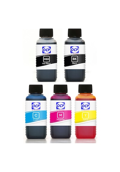 OCP Canon imagePROGRAF iPF685 Uyumlu Yazıcı Mürekkep Seti 100ml 5 Renk