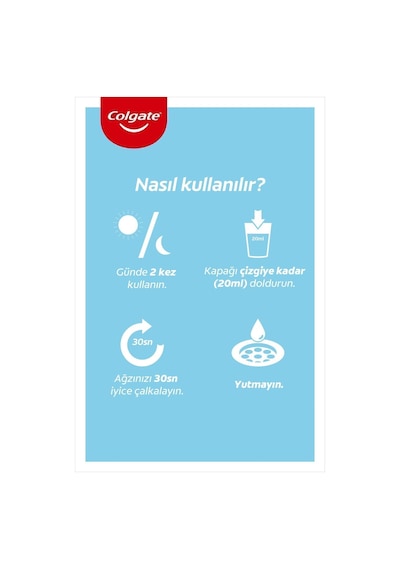 Colgate Plax Nane Ferahlığı Plağa Karşı Ağız Bakım Suyu 500 ml x 2 Adet