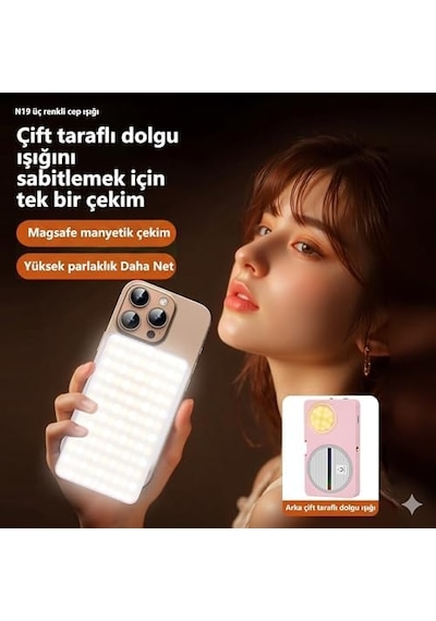 Manyetik Led Pocket Video Light Magsafe İle Uyumlu 2500-9000k Ayarlanabilir Işık 10w Crı95 1200mah Type-c Şarjlı Taşınabilir Fotoğraf Ve Video Çekim Işığı N19 Manyetik Led Pocket Video Light Magsafe İle Uyumlu 2500-9000k Ayarlanabilir Işık 10w Crı95 1200mah Type-c Şarjlı Taşınabilir Fotoğraf Ve Video Çekim Işığı N19