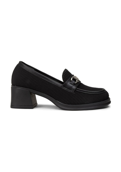 Deery Kadın Siyah Topuklu Loafer Ayakkabı - K1463zsyhc01 Siyah