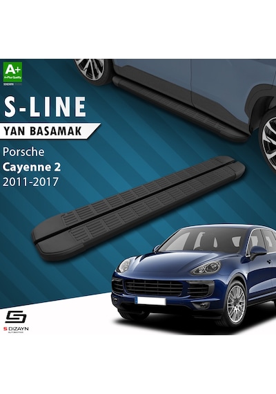 S-Dizayn Porsche Cayenne 2 S-Line Siyah Yan Basamak 193 Cm 2011-2