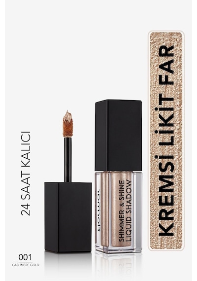 Flormar Shimmer & Shine Metalik Efektli Likit Göz Farı 001 Cashmere Gold
