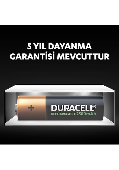 Duracell Şarj Edilebilir AA 2500 maH Pil 2'li Paket x 2 (4 Adet) - 50003941079772