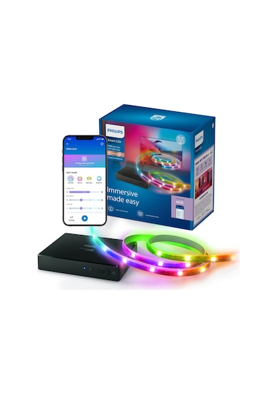 Philips Smart Lighting Hdmı 2.0 Sync Box Kiti 75"-85" Tv'ler İçin - Google Home, Alexa, Homekit Ve Matter Uyumlu Çok Renkli