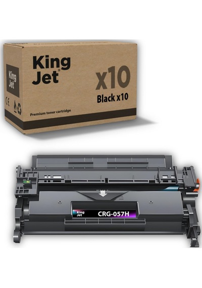 Kingjet Canon Uyumlu Crg-057h Yüksek Kapasiteli 10'lu Paket Çipli Uyumlu Toneri Lbp226 Uyumlu
