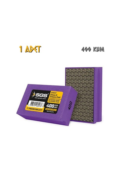 Sgs Islak Ve Kuru Elmas El Zımpara Pedi - 400 Kum - 1 Adet