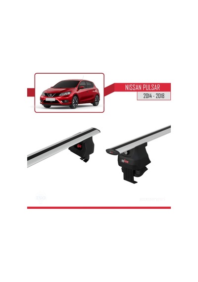 Nissan Pulsar 2014-2018 Arası İle Uyumlu Ace-4 Ara Atkı Tavan Barı Gri
