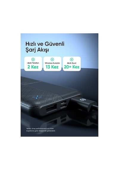 Micro, Usb Ve Type-c Girişleri İle 10000mah Taşınabilir Pil 30.000 Mah