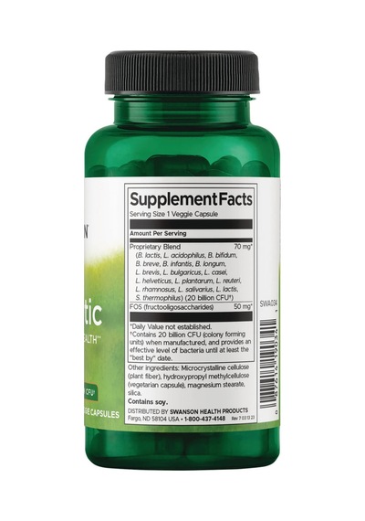 Swanson Nutrition Probiyotik 16 Suş 20 Milyar Cfu 60 An Kapsül Gıda Takviye