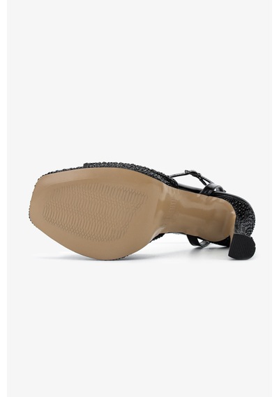 Valmenti Kadın Suni Deri Siyah Taşlı Night Shoes Ayakkabı 921 655 Bn Ayk Y26 Sıyah Taslı