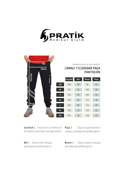 Lacivert Jogger Paça Likralı 112 Acil Sağlık Pantolonu Unisex